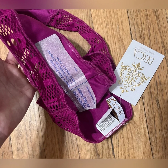 Becca Color Play Crochet Adela Hipster Bottoms in Pomegranate - Picture 5 of 7